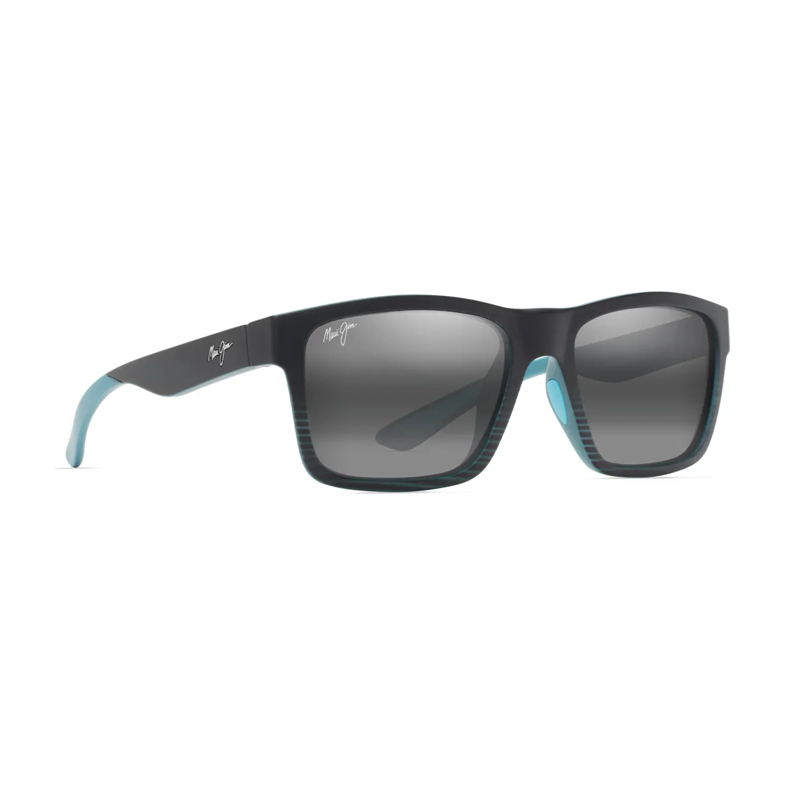 Maui Jim The Flats Black & Teal Stripes