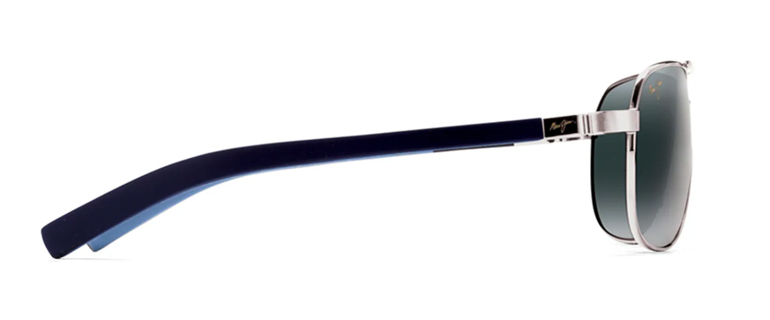 Maui Jim Guardrails Silver with Blue and Light Blue
