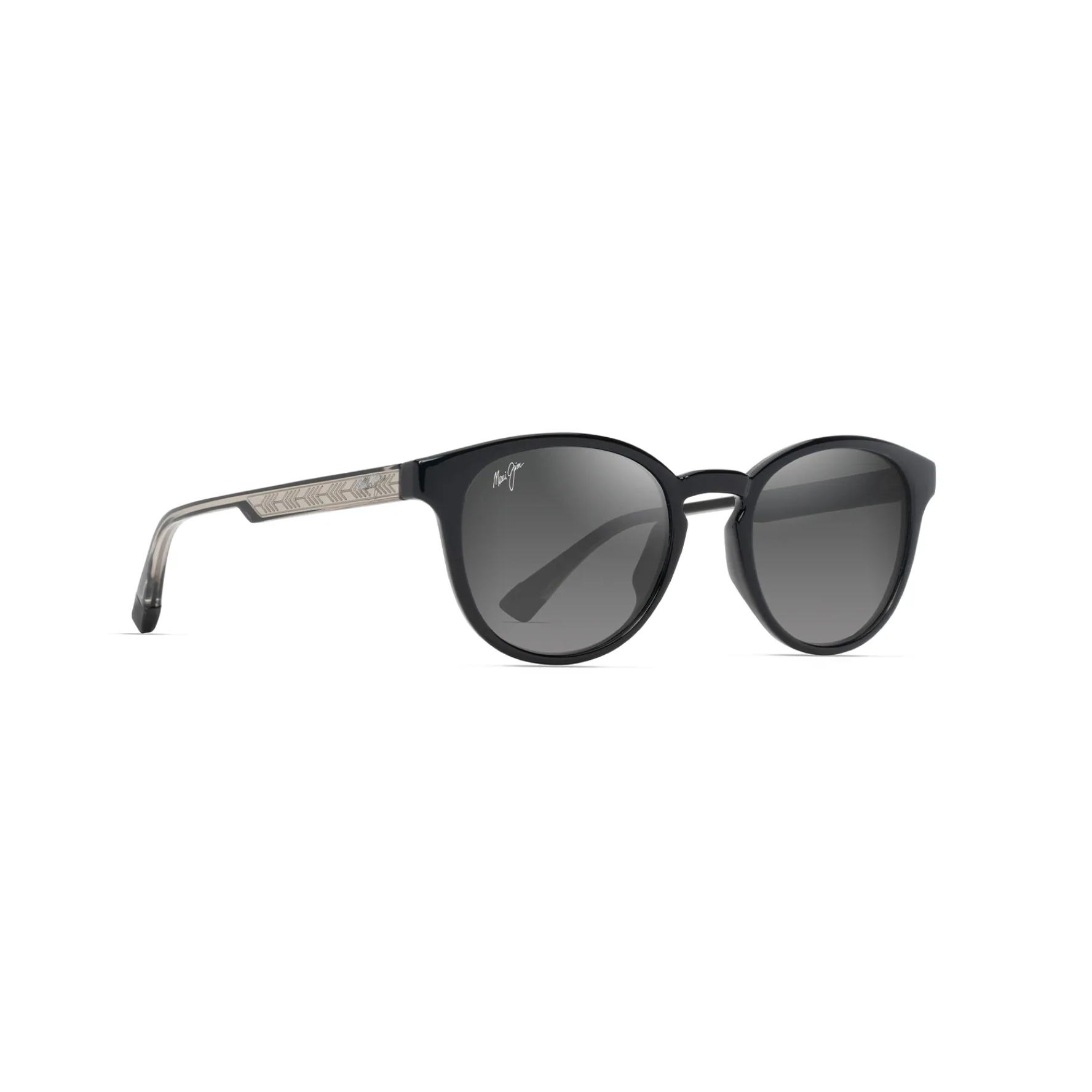 Maui Jim Hiehie Black with Trans Light Grey/Shiny